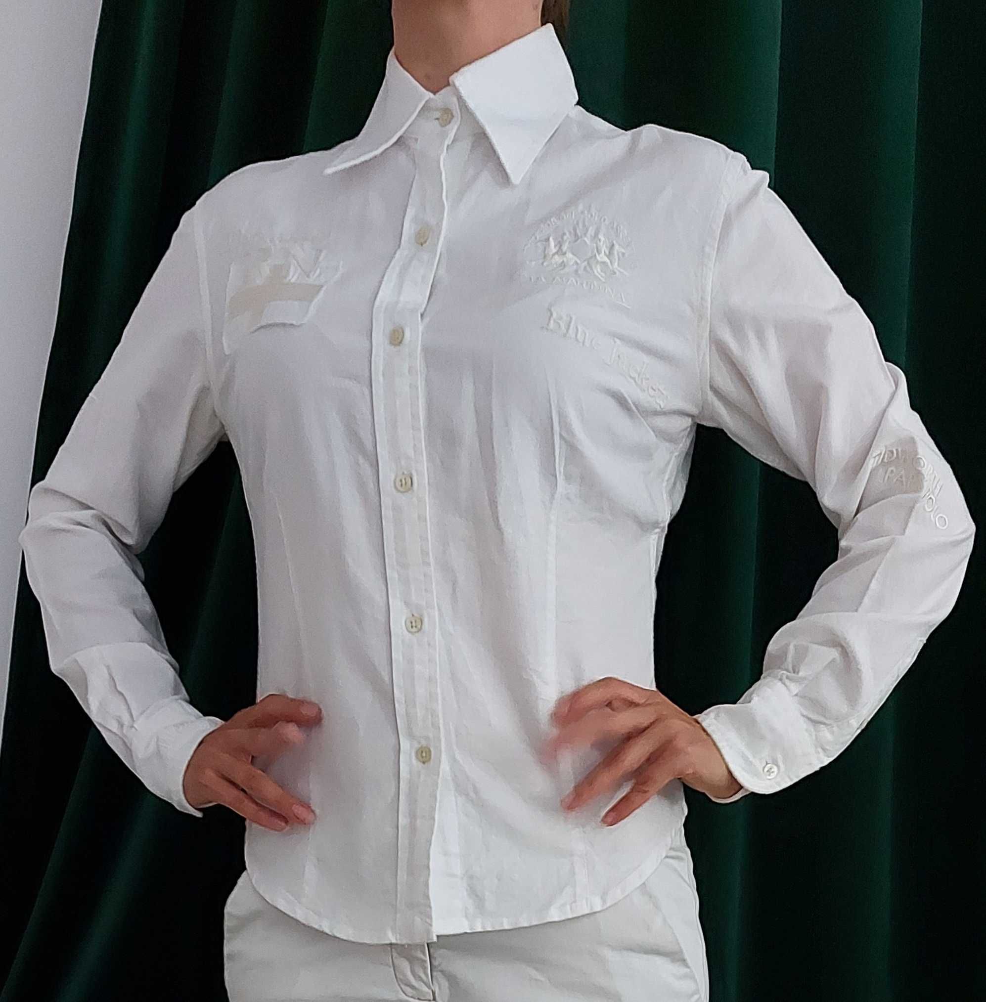 S biała koszula konkursowa polo jeździecka