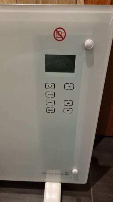 Aquecedor branco vidro