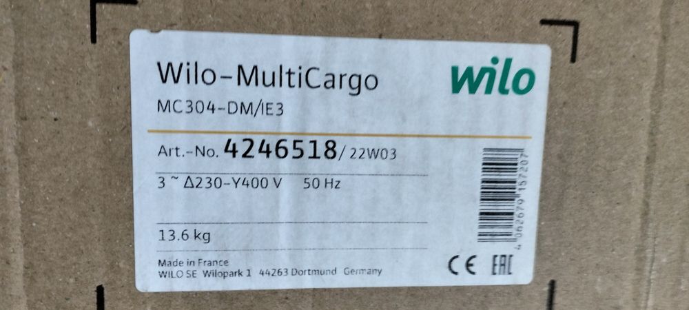 Wilo 304-DM/lE3 насосна станція,насос,гідрофер.