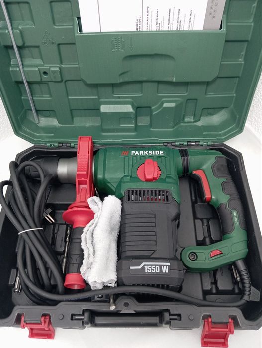 Перфоратор електричний Parkside PBH 1550 C1, перфератор, парксайд, дри