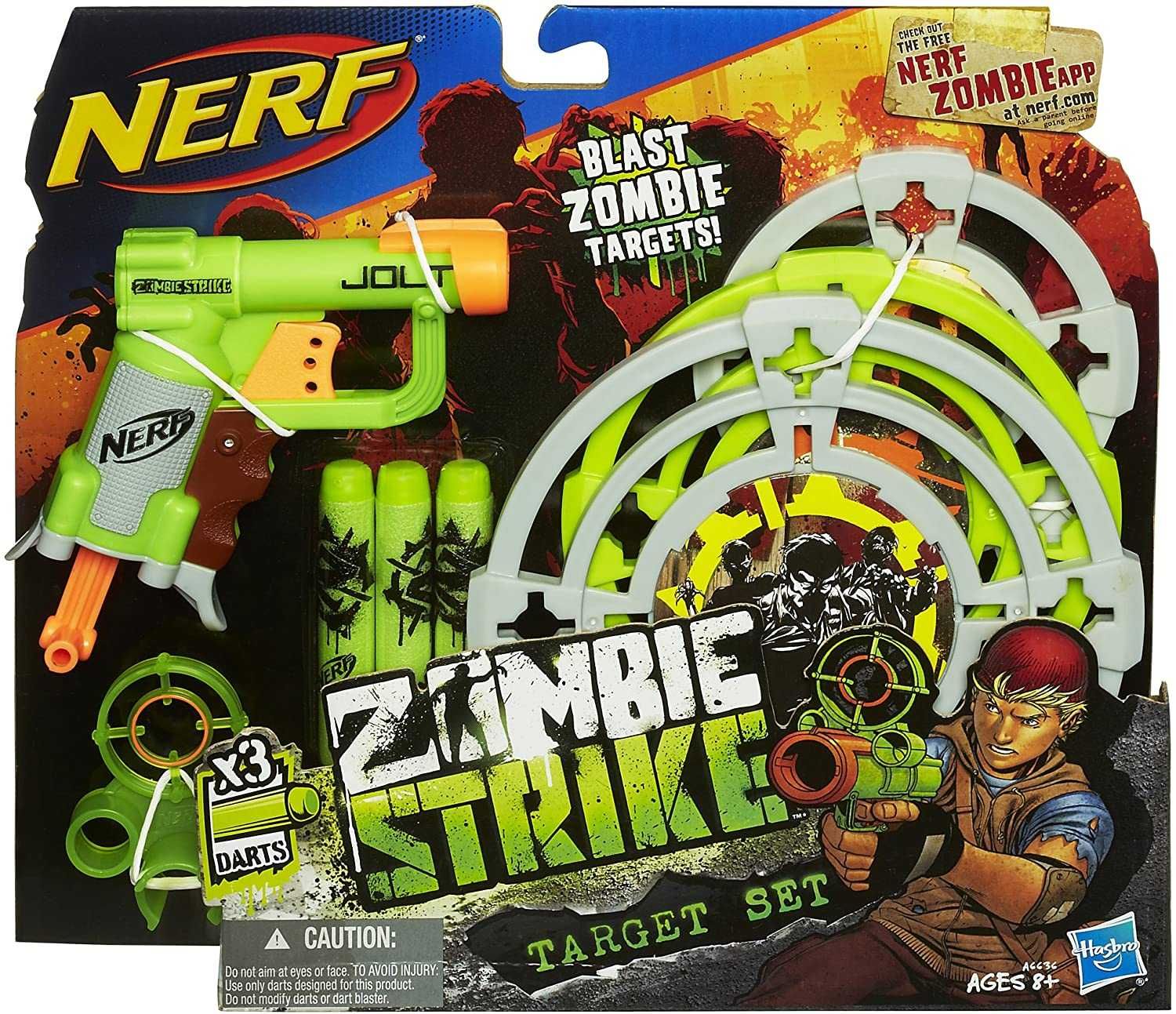 Nerf Zombie Strike, набор бластер с мишенями