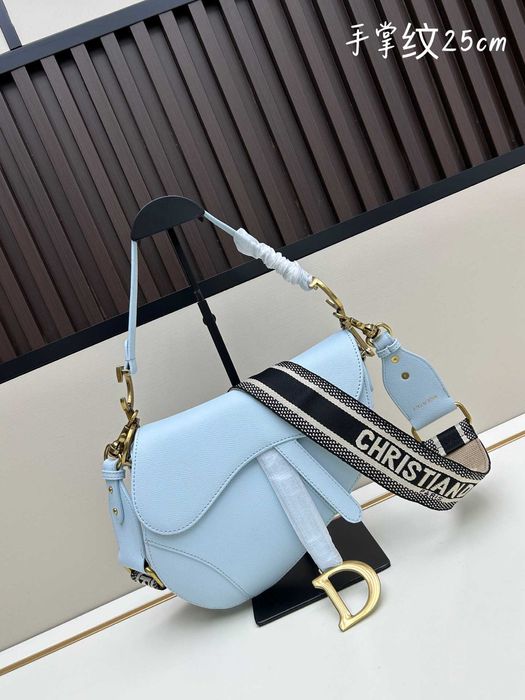 Dior torba na siodło niebieski saddle tekstura dłoni, torebka