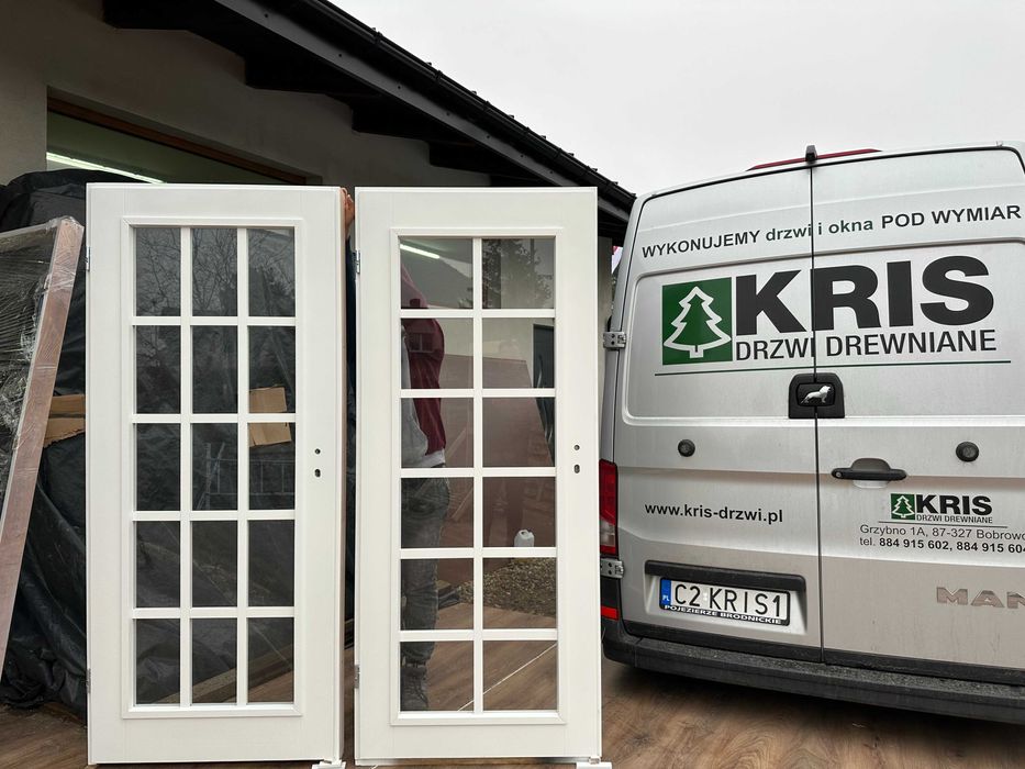 Drzwi drewniane białe OD RĘKI szpros 88X205 CAŁA POLSKA I UE