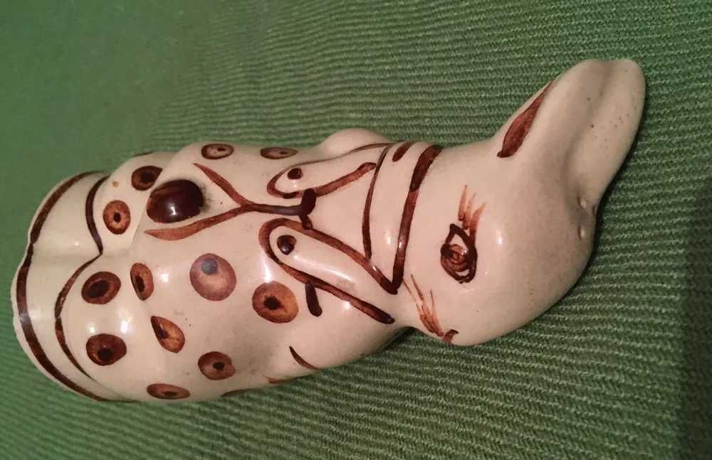 PRL zając, solniczka-pieprzniczka zajączek, królik, porcelana, figurka