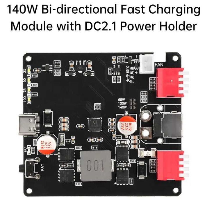 IP2366 PD3.1 140 Вт двонаправлена Модуль power bank  2S-6S  Li-ion Li4