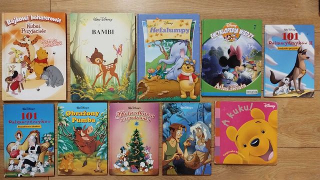 10x książki dla dzieci Walt Disney Bambi Kubuś Atlantyda Pumba