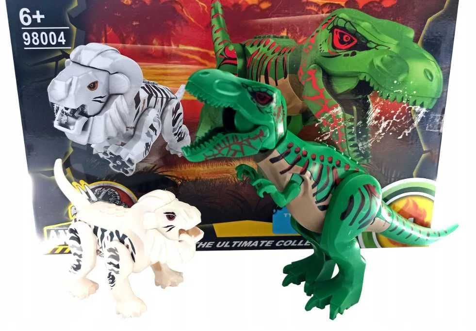 JURASSIC WORLD PARK Klocki 2 x Duży Dinozaur TYRANOZAUR Figurka