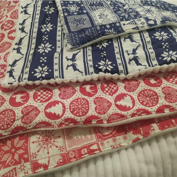 Ковдра дитяча утеплена 80×100см. із різдвяним принтом