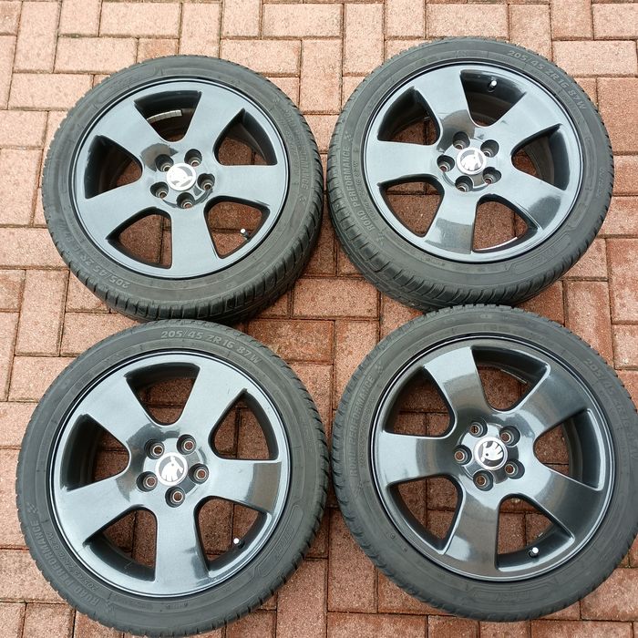 Alufelgi 5x100 opony letnie 205/45 16 Audi VW Seat Skoda Toyota
