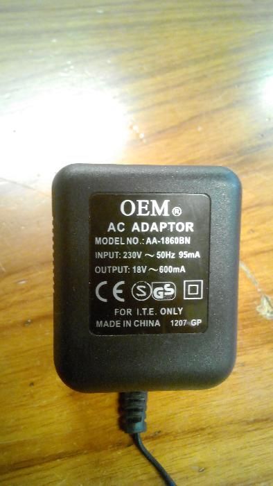 Carregador AC ADAPTOR AA-1860 BN