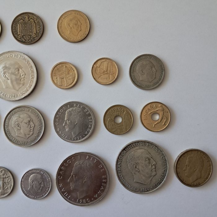 Pack de moedas antigas de espanha