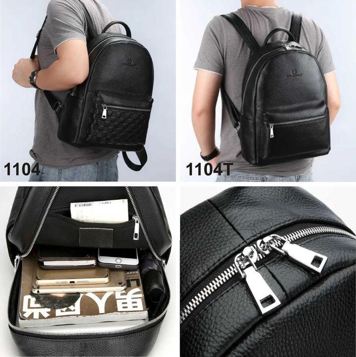 Рюкзак місткий з натуральної шкіри/ Кожаный рюкзак