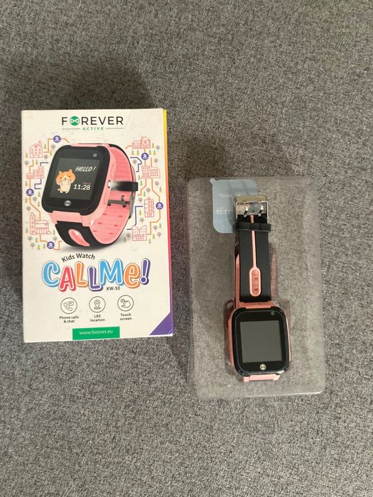 Smartwatch (różowy zegarek) dla dziewczynki