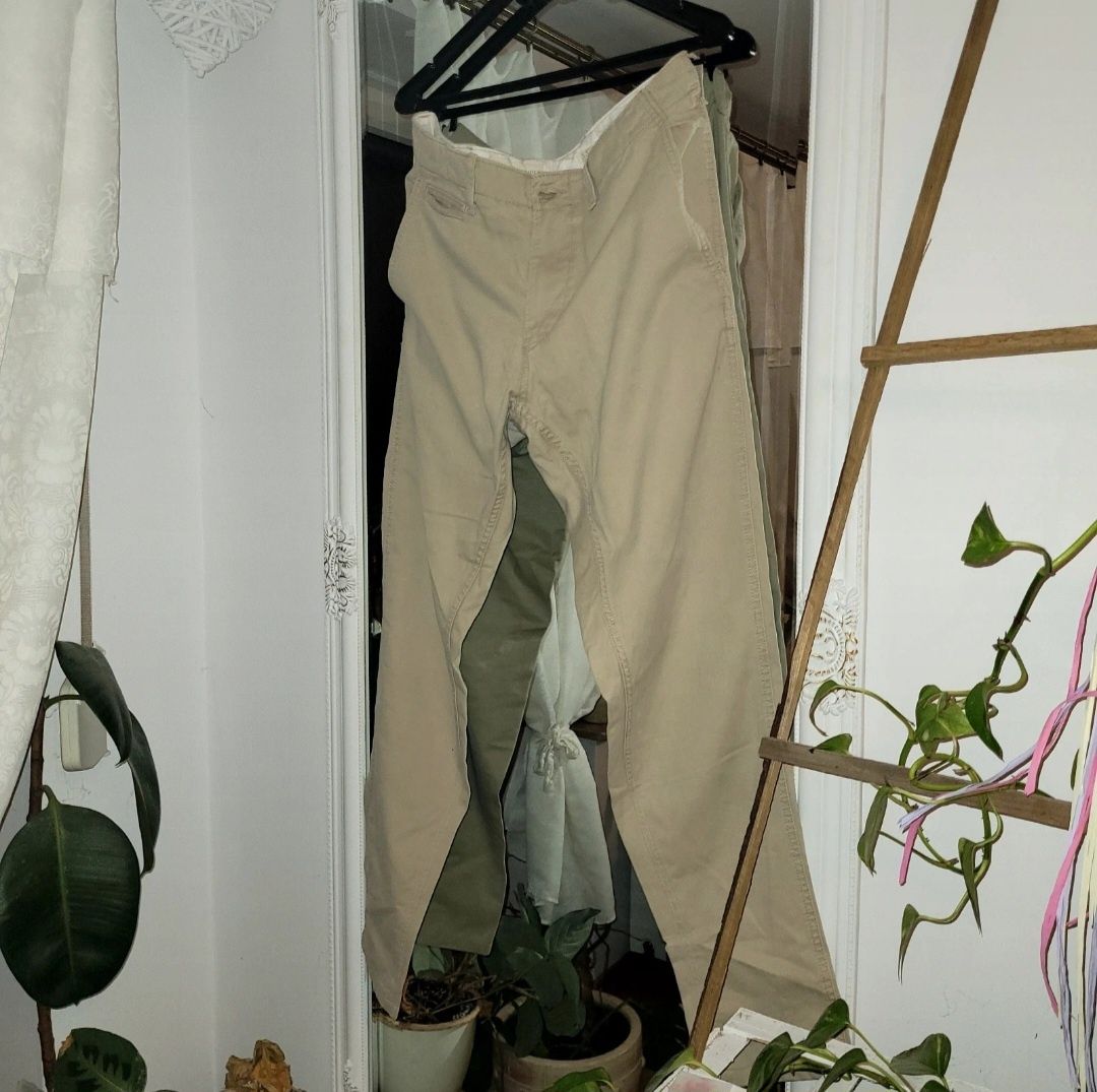 spodnie jeansowe ralph lauren oryginał beżowe
