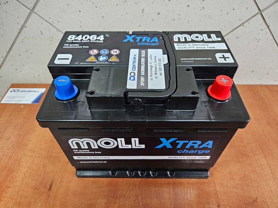 Akumulator Moll XTRA 12V 64Ah 60Ah 62Ah 620A Klasa Premium Oryginał