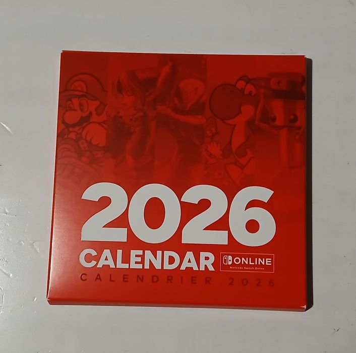 NOWY nieotwarty Kalendarz Nintendo Online 2026 kartkowy na biurko