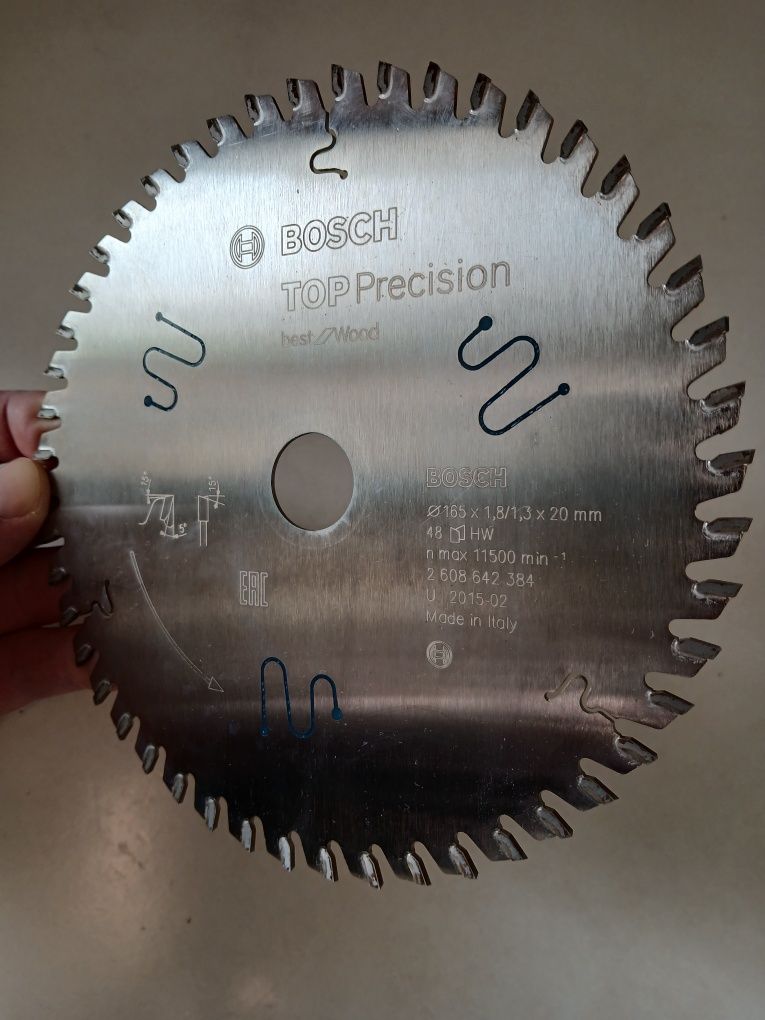 Пильный диск Bosch Top Precision Best for Wood 165х20х1.8/1.3 мм, 48HW
