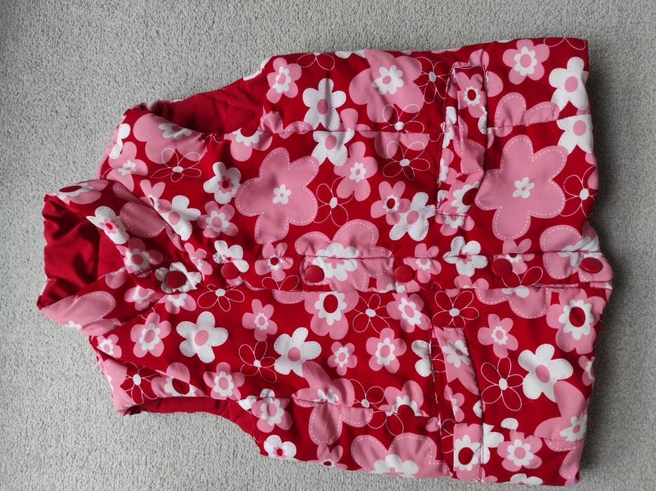 Bezrękawnik dla dziewczynki 116 dwustronny