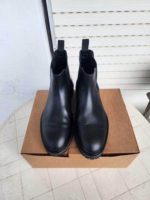 Botim chelsea de pele Mango