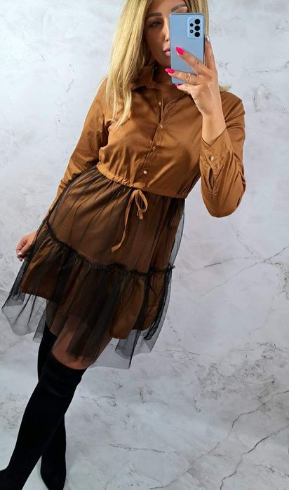 Duży rozmar piękna długa koszula sukienka s m l xl XXL xxxl