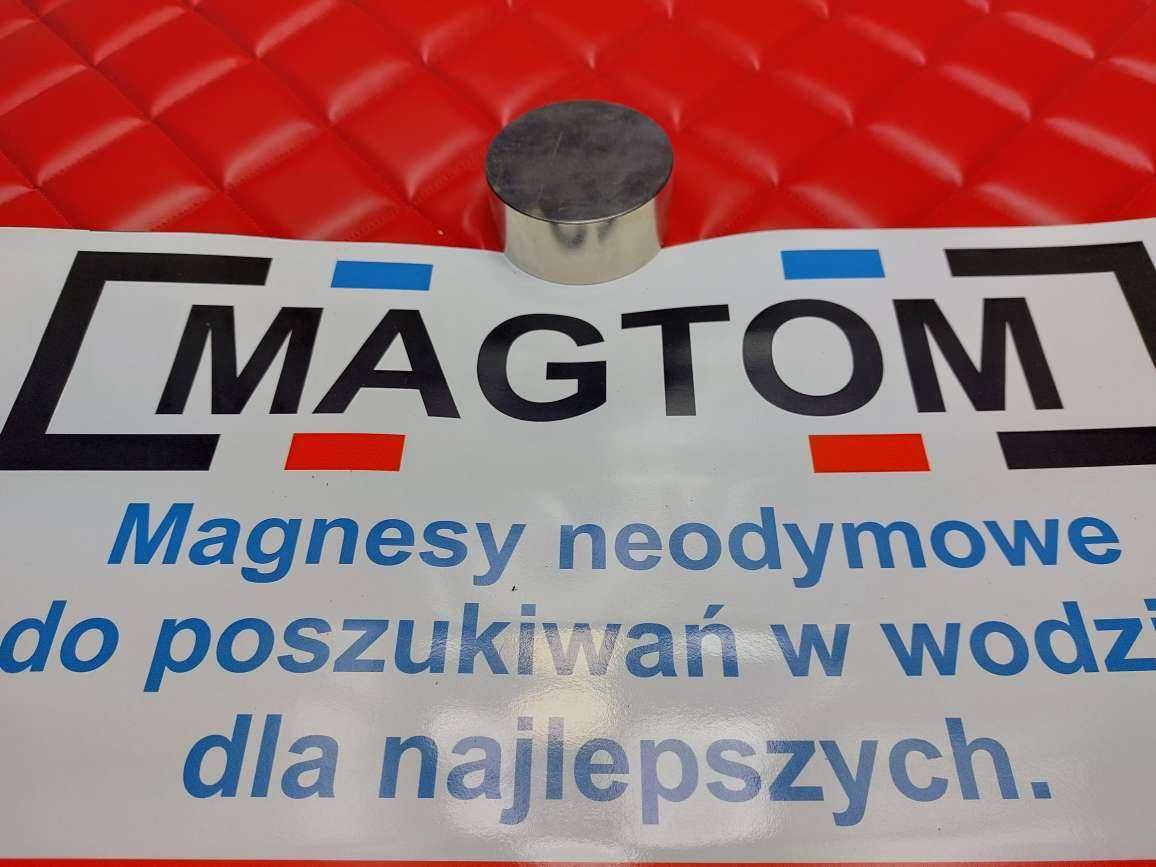 Magnes neodymowy duży silny MW 45x20  Magnesy walcowe neodymowe