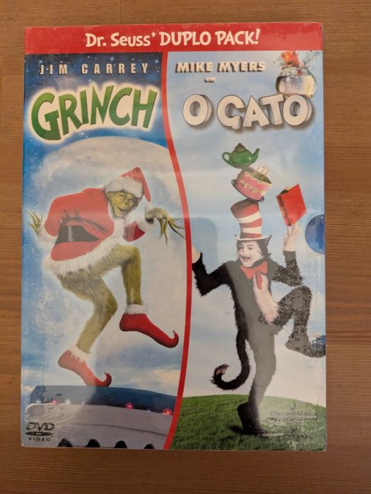DVD NOVO e SELADO - PACK Dr. Seuss " Grinch + O Gato "