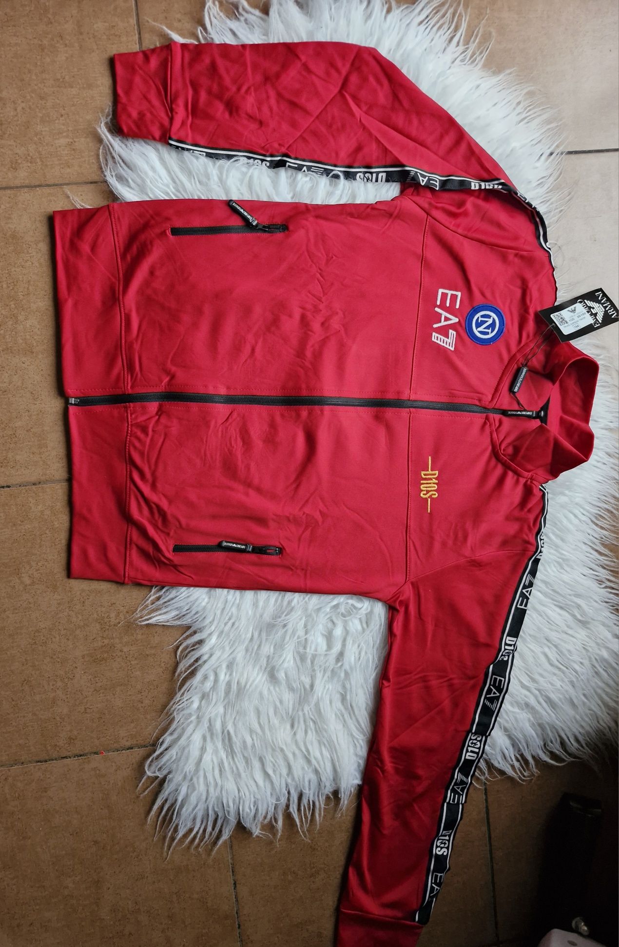 Nowy dres dziecicy czarno czerwony bawełna 164 prezent