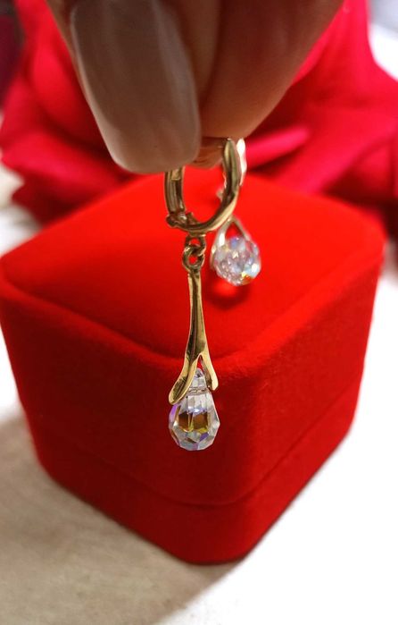 Złote kolczyki wiszące  p.585/3,97g