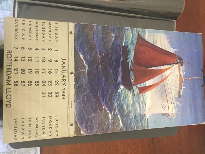 Calendário Publicidade Rotterdam Lloyd