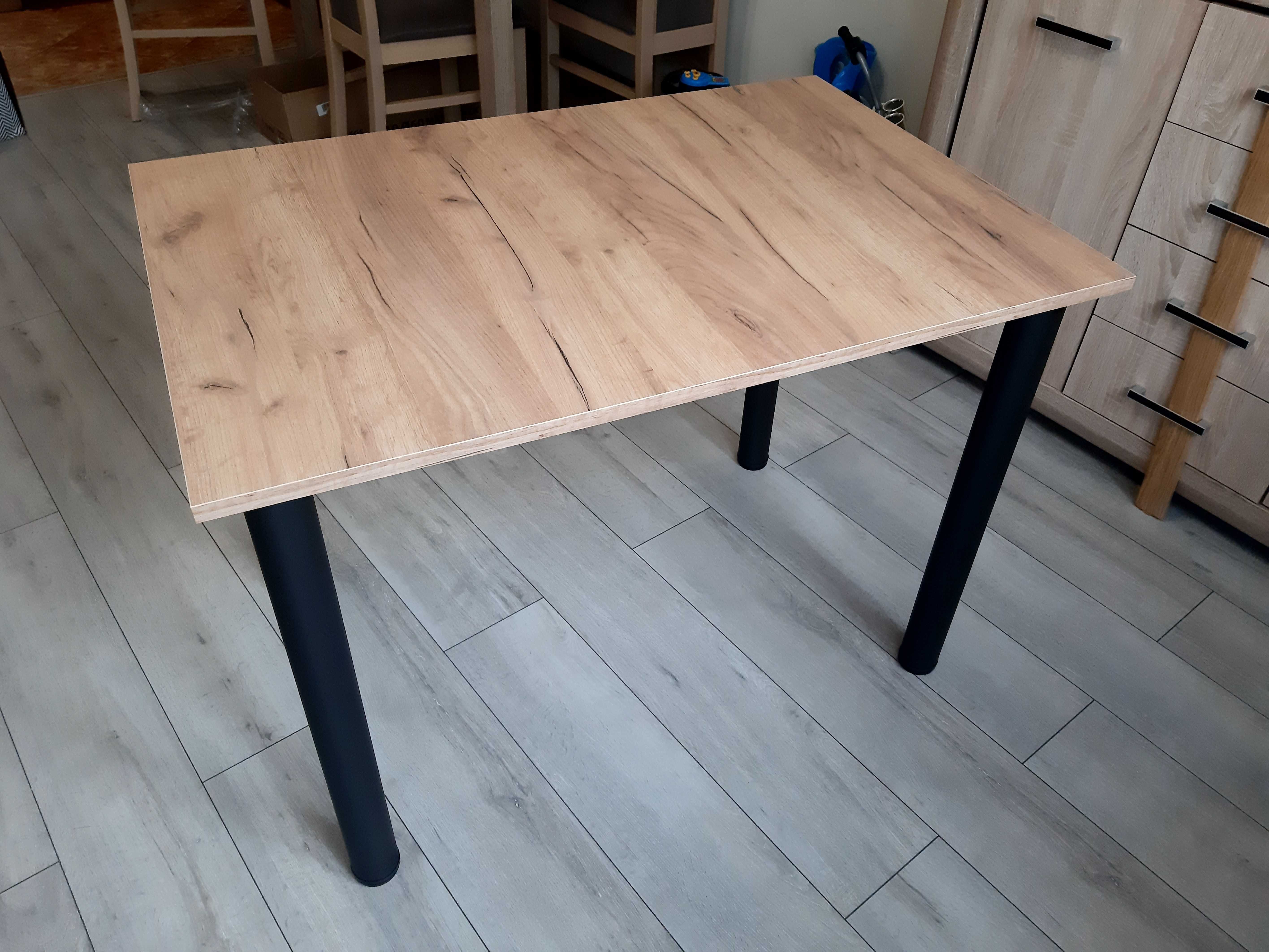 Biurko, Nowy stół 100 x 67,5 cm noga czarny pół mat