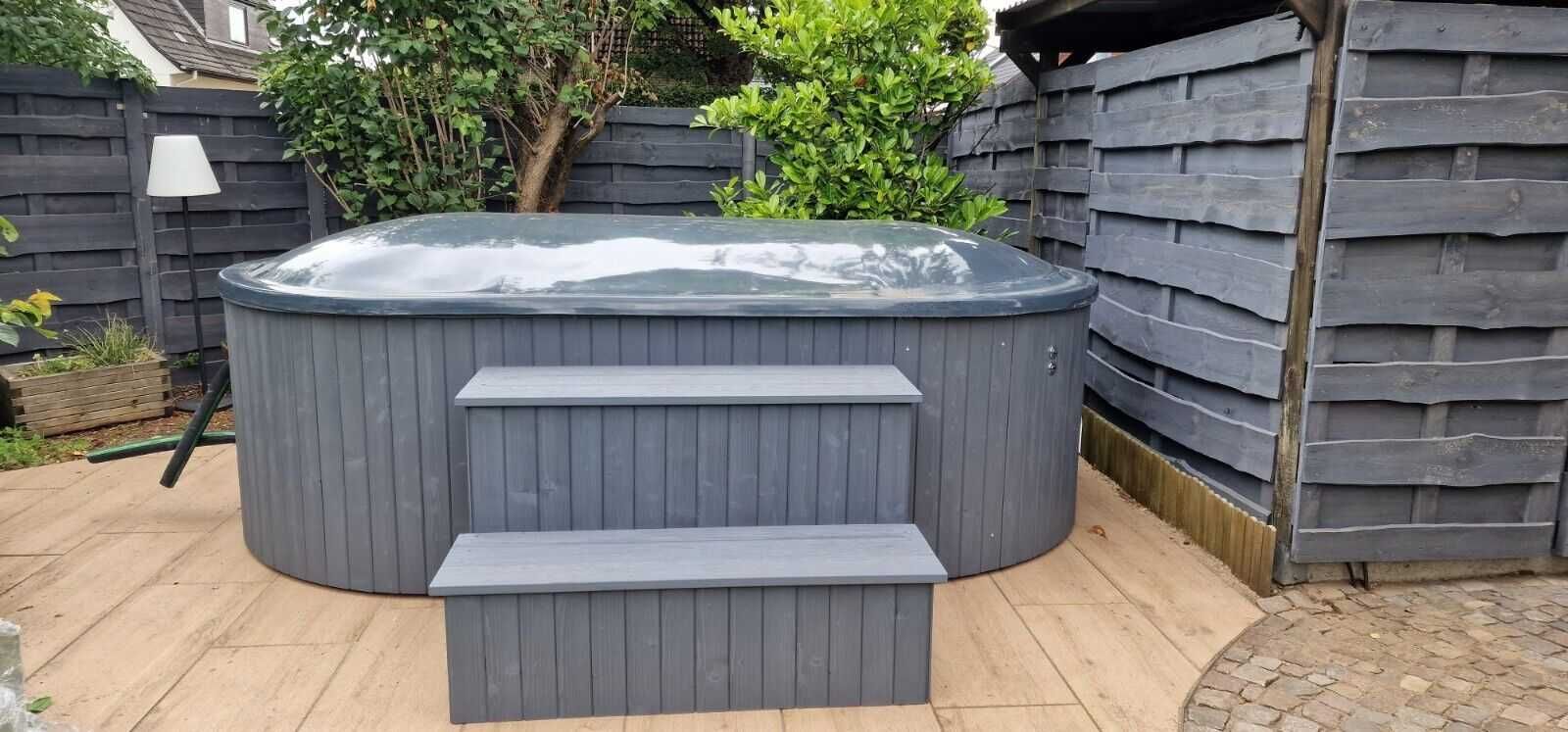 Balia całoroczny basen z jacuzzi piec filtr hydromasaż LED komplet