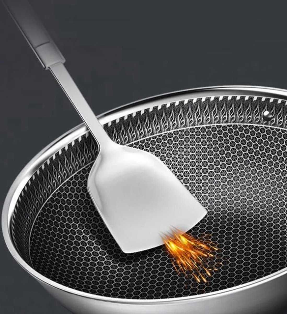 Patelnia Cheffinger Low Frying z pokrywką 24 cm plaster miodu