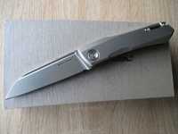 Nóż składany Real Steel Solis Gray Titanium, N690 - Poltergeist - NOWY