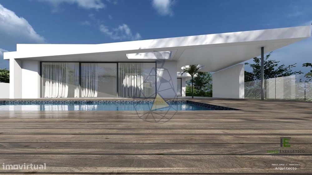 Terreno com projeto em elaboração - Moradia térrea T3+1 com piscina