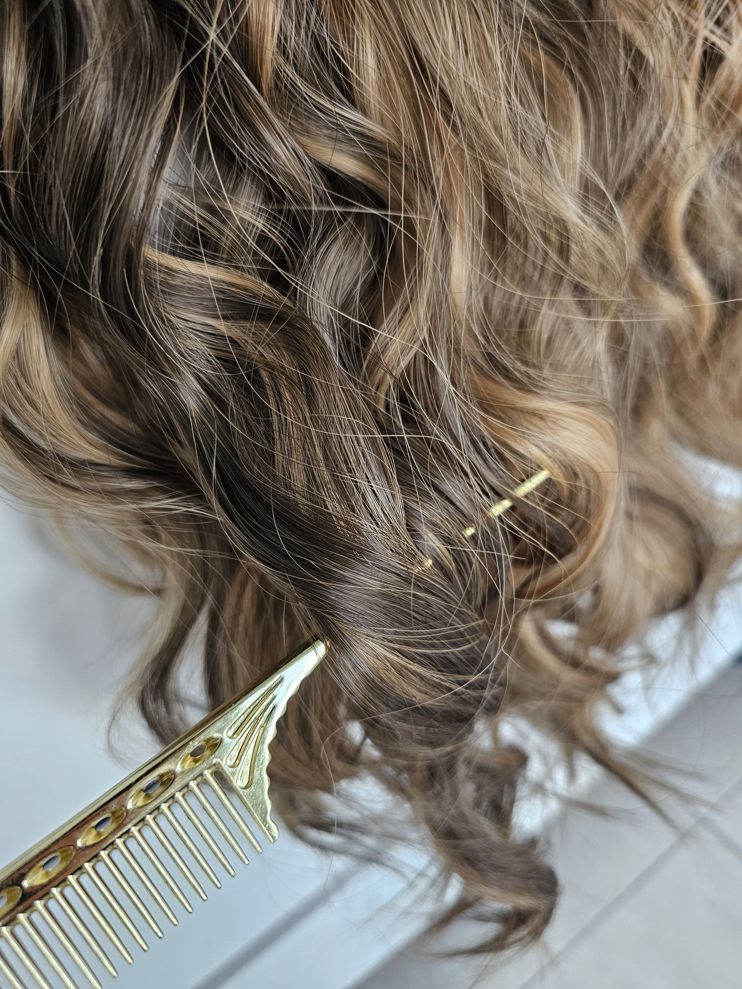 Clip in WYPRZEDAŻ przedłużenie zagęszczenie włosów 45 cm fale blond br
