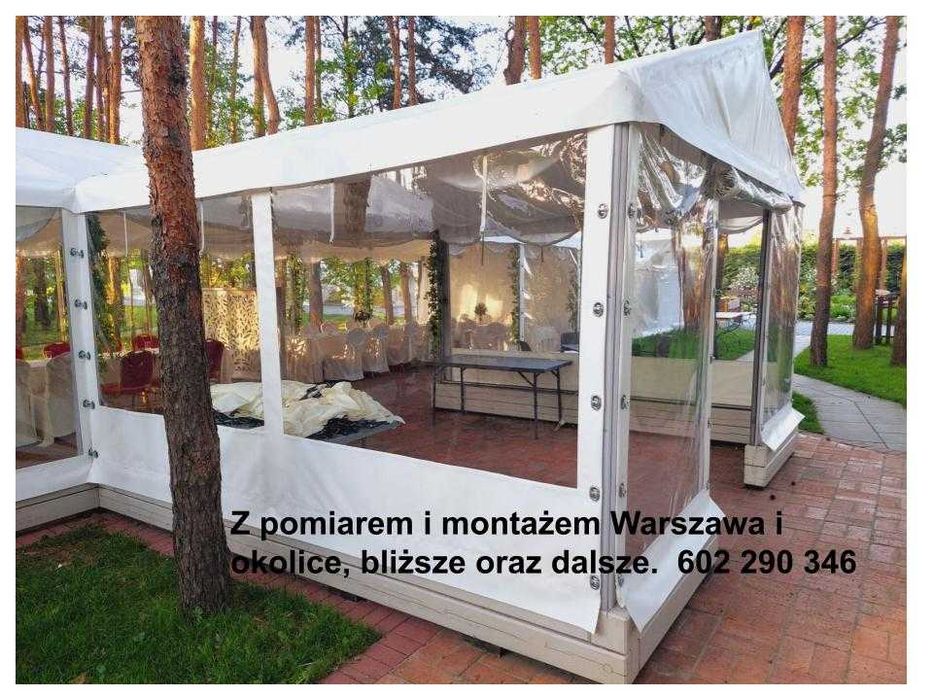 Przezroczysta osłona 1 mm na taras,  z pomiarem, montażem, Warszawa.