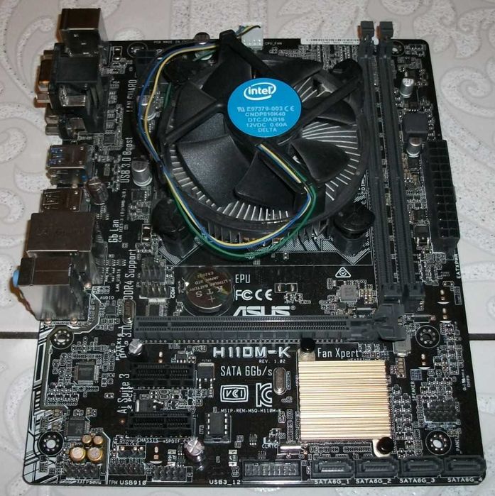 Płyta ASUS H110M-K + i5-7400 + ssd 120GB + hdd 500GB + hdd 250GB