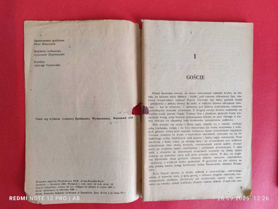 Myszy króla Popiela, Walery Przyborowski, cz. 1-2, wyd. z 1985 r.