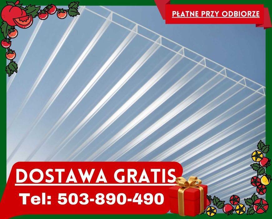 Poliwęglan komorowy 4mm na SZKLARNIE / ZADASZENIA Bardzo Mocny