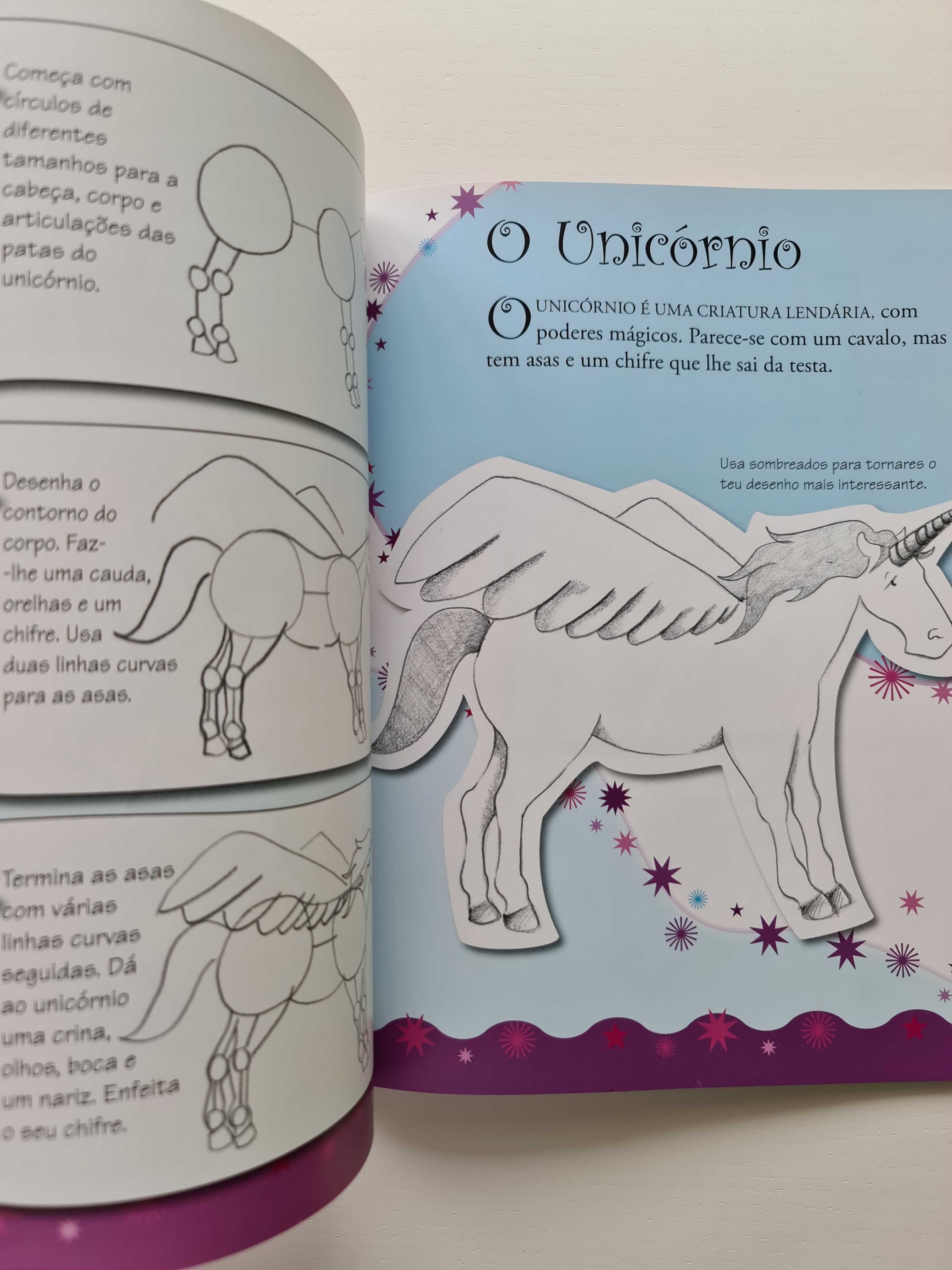 Livro "Consigo desenhas Criaturas Mágicas"