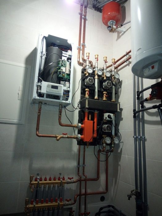 Монтаж сист.опалення,тепла підлога.Встановлення котлів.Сантехніка