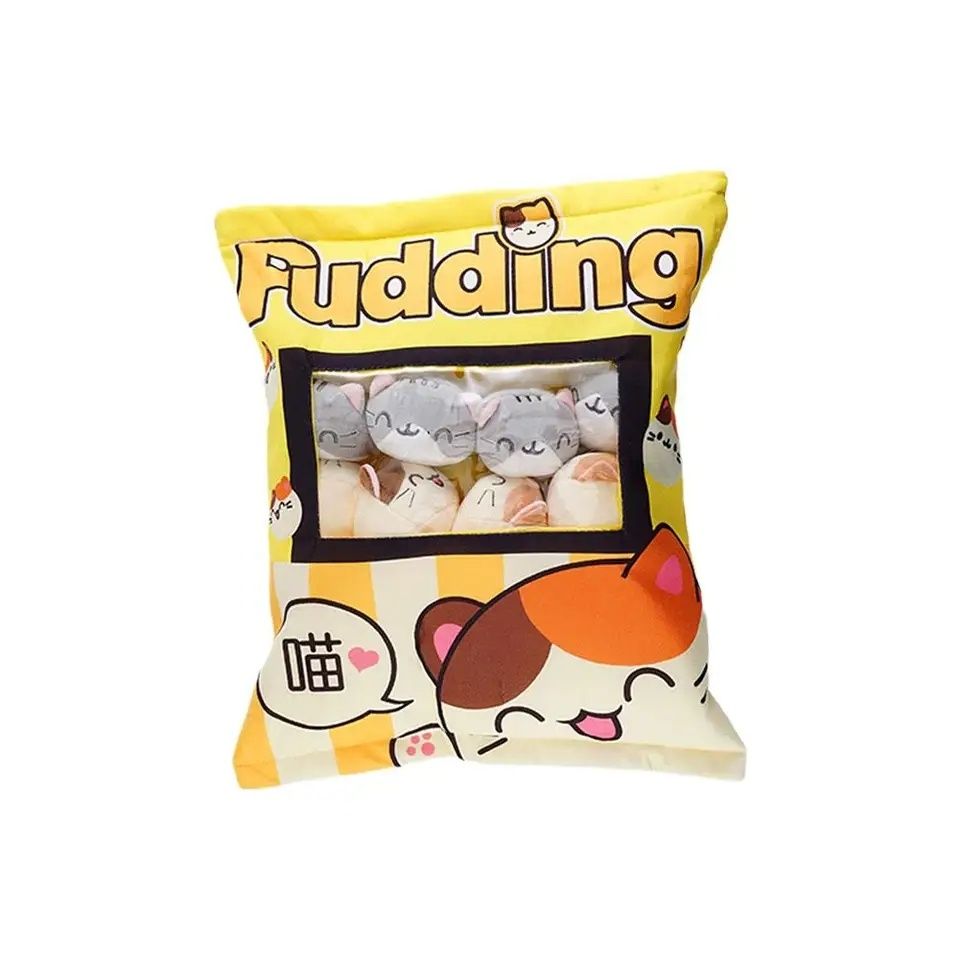 Подушка з іграшками кошенятами всередині Pudding