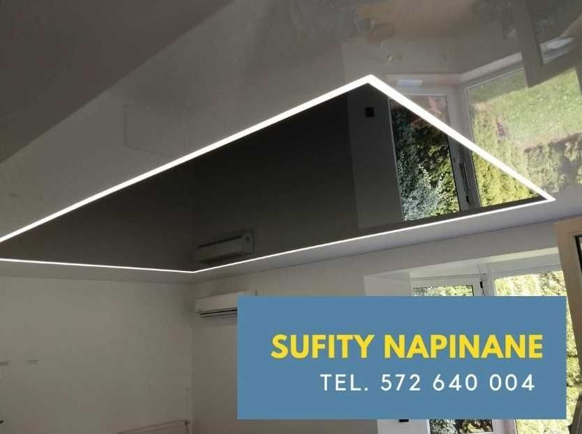 Sufity Napinane, Sufit Napinany, Nowoczesne Sufity, Czarny Połysk, LED