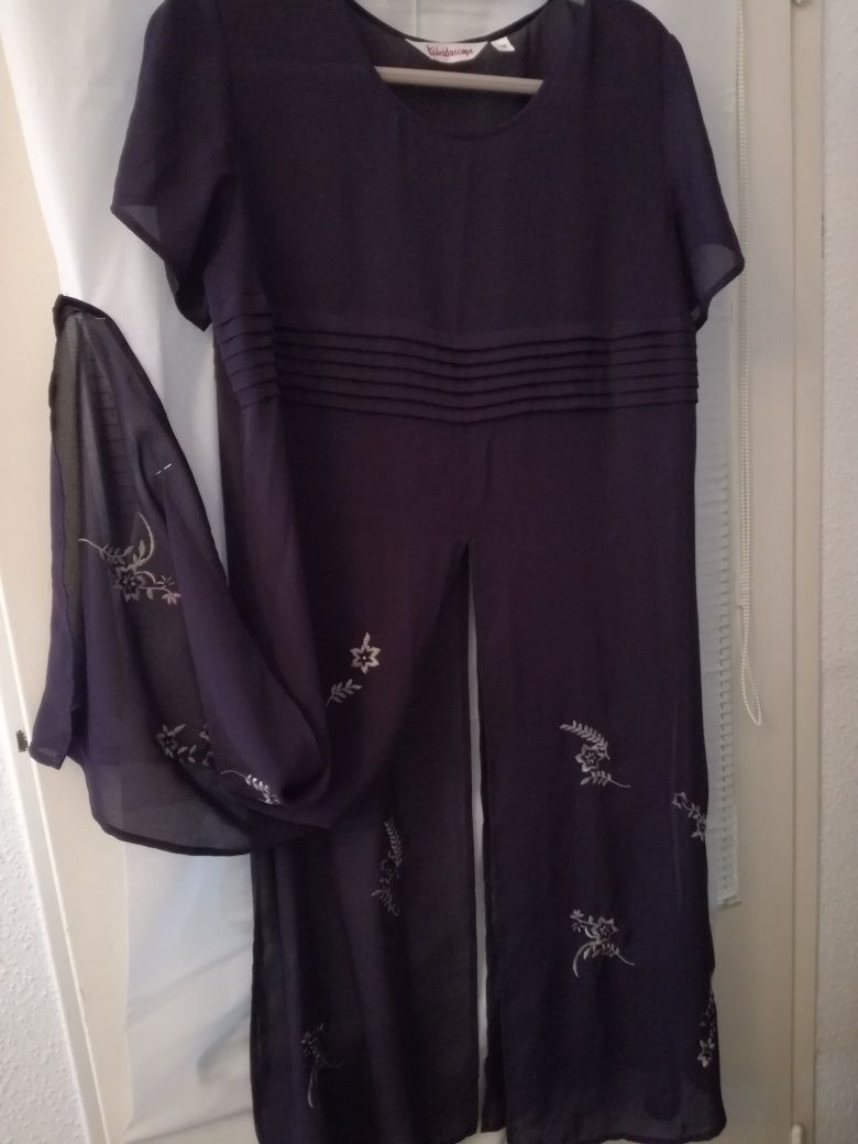 Sukienka/tunika - kolor bordowy/śliwkowy