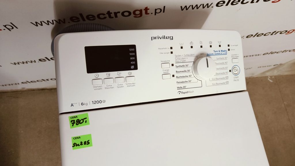 Pralka z góry ładowana 40cm Privileg (whirlpool)  6kg 1200obr. Super s