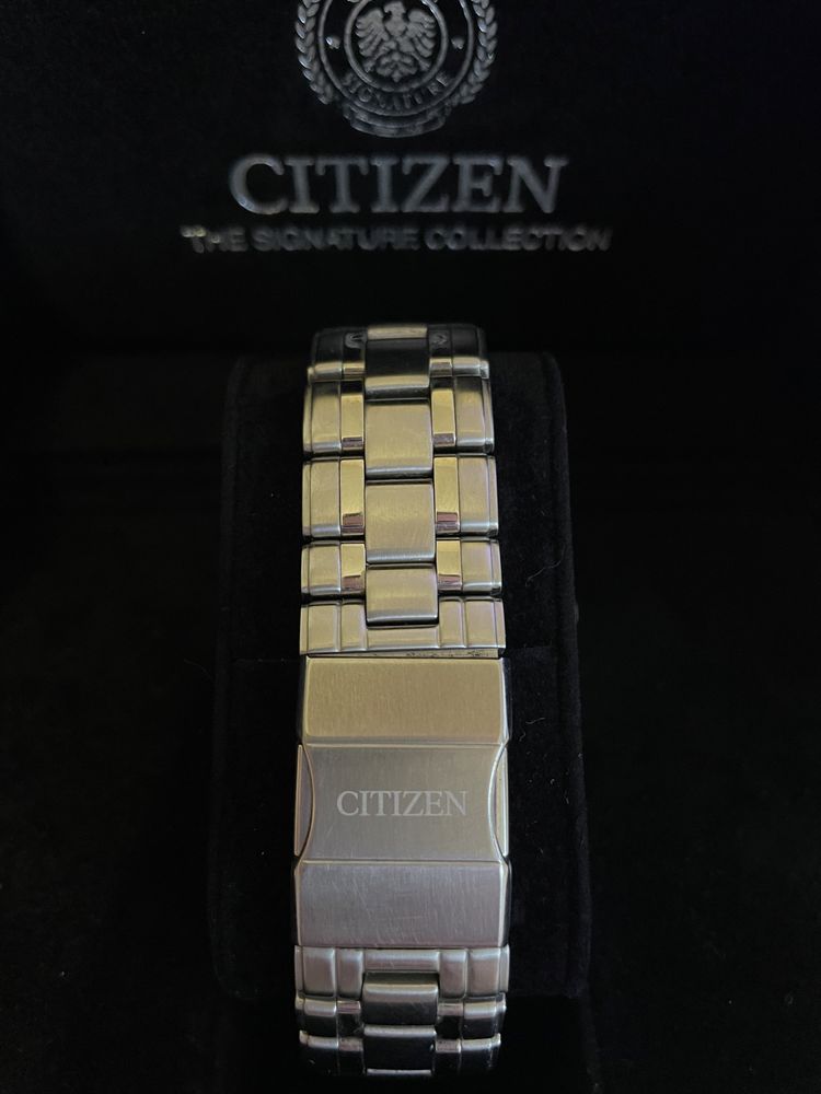 Часы Citizen Signature с вечным календарем, синий циферблат bl1258-53l