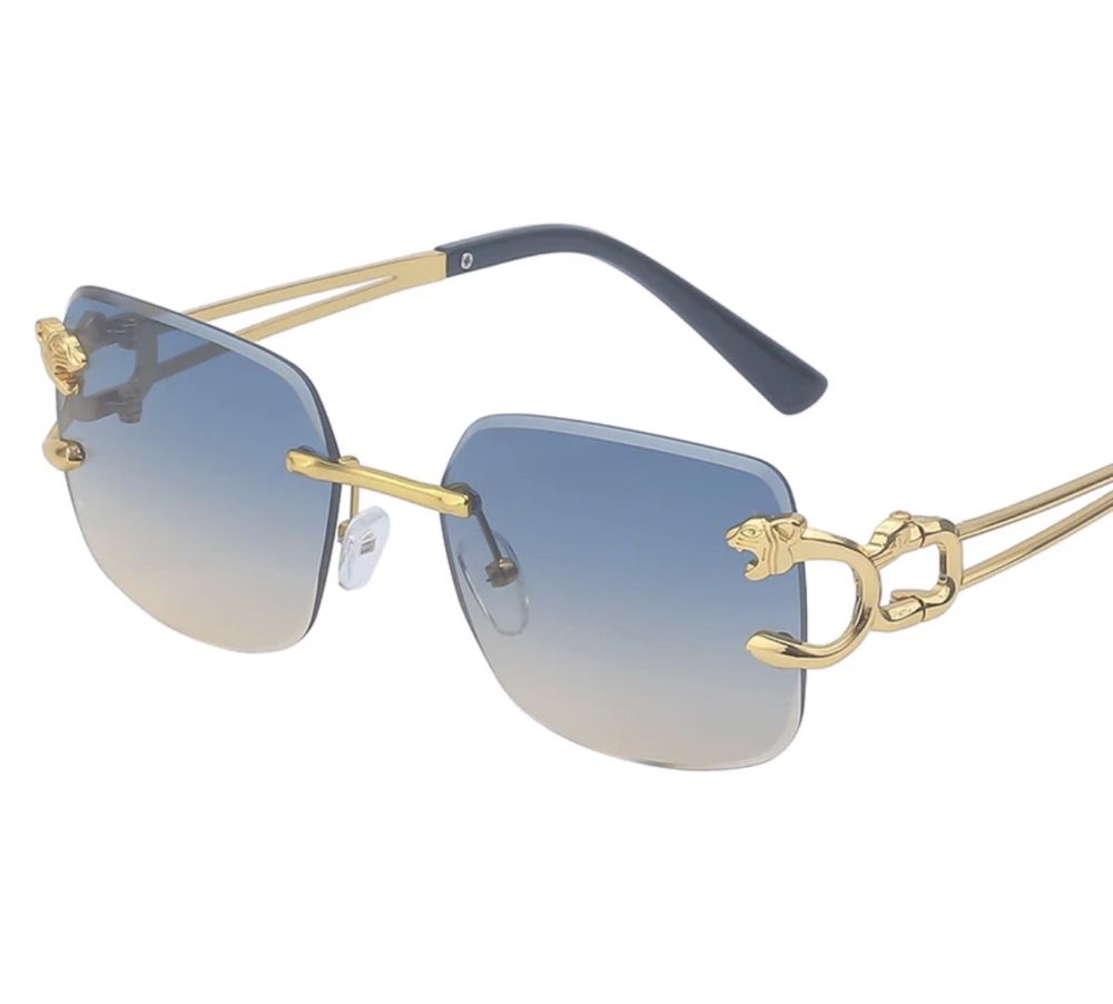 Vintage Square okulary przeciwsłoneczne bezramkowe UNISEX 2025 HIT