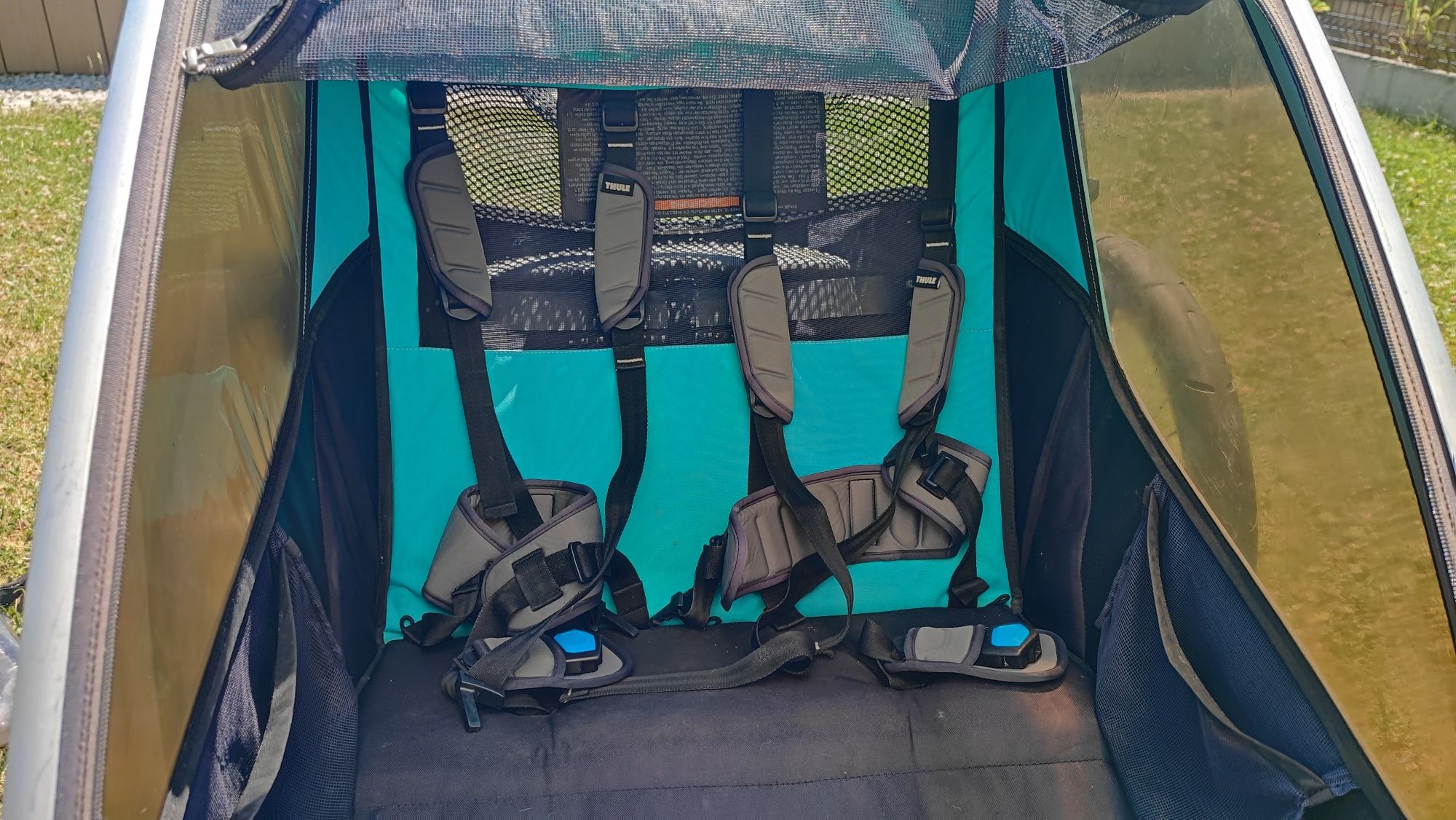 Przyczepka/ wózek Thule Chariot lite 2 dwu osobowa + osłonka przeciwde