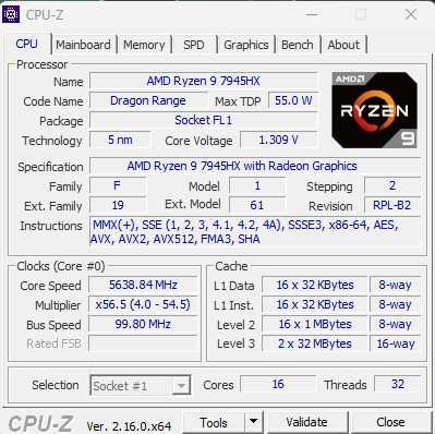 Материнская плата с процессором Ryzen 9 7945hx TOPC