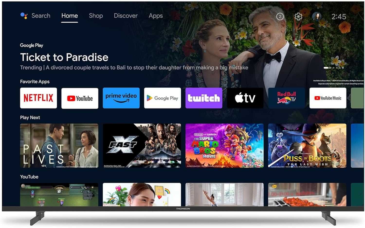 Скидка! Телевизор 55" Thomson 55QA2S13 (4K Android TV Bluetooth T2/S2)